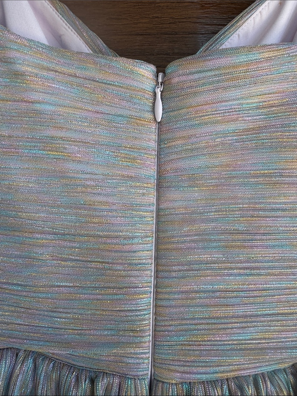 Gianni Bini Pastel Multicolor Strapless Ruffle Maxi Dress - Picture 8 of 11